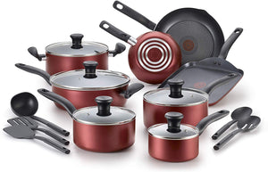 T-fal B165SI64 Batería Initiative, color Rojo, 18 Piezas